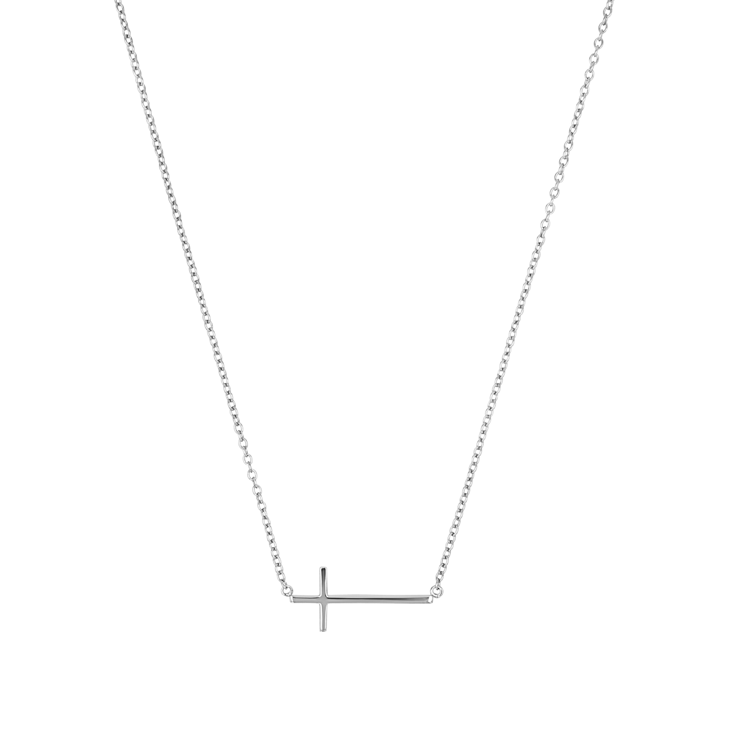Kette mit Anhänger für Damen, 925 Sterling Silber | Kreuz