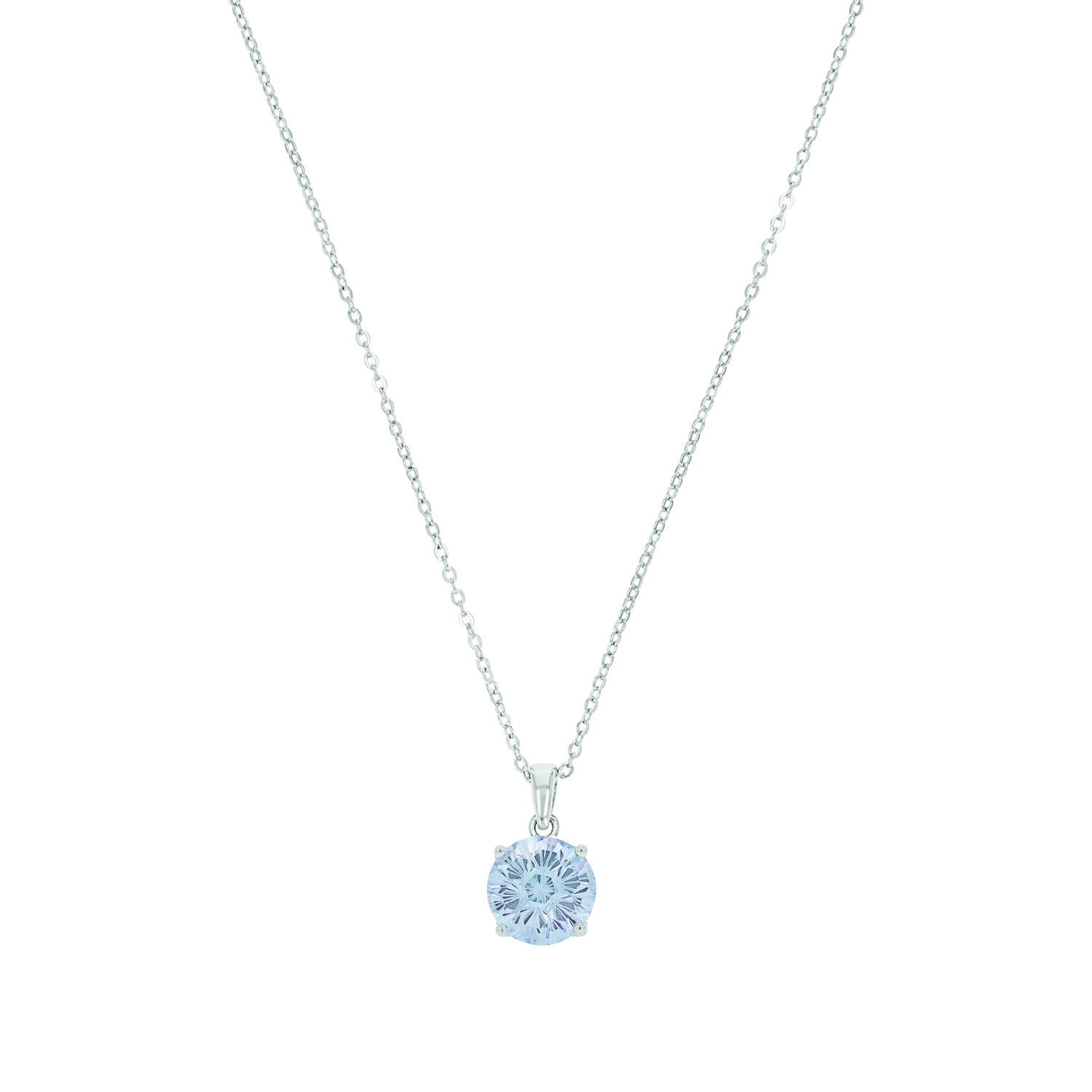 Kette mit Anhänger für Damen, 925 Sterling Silber, Zirkonia synth.