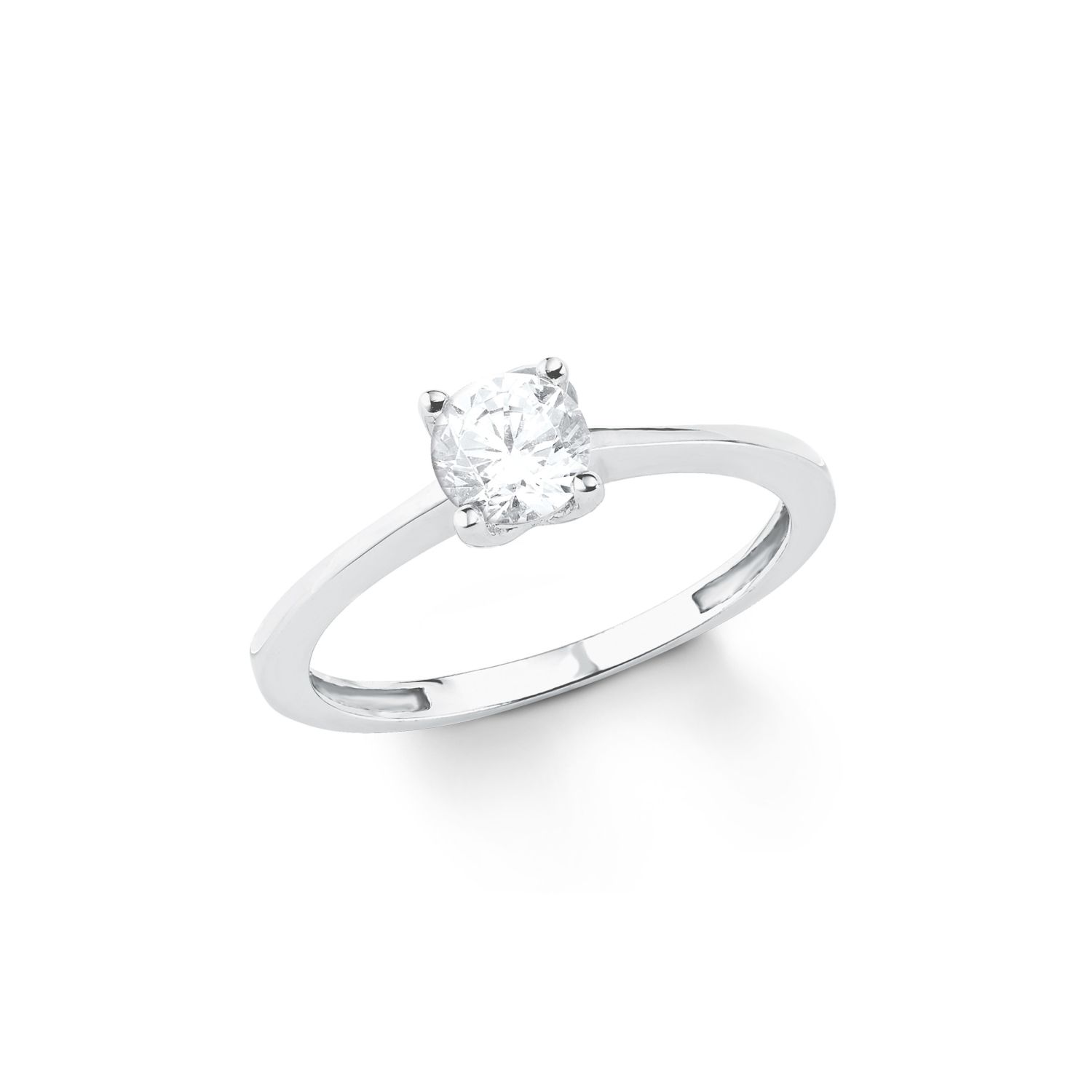 Ring für Damen, Weißgold 333, Zirkonia synth.